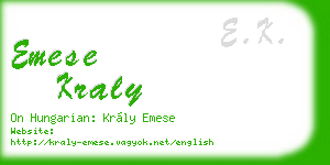 emese kraly business card