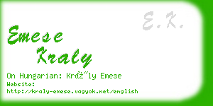 emese kraly business card